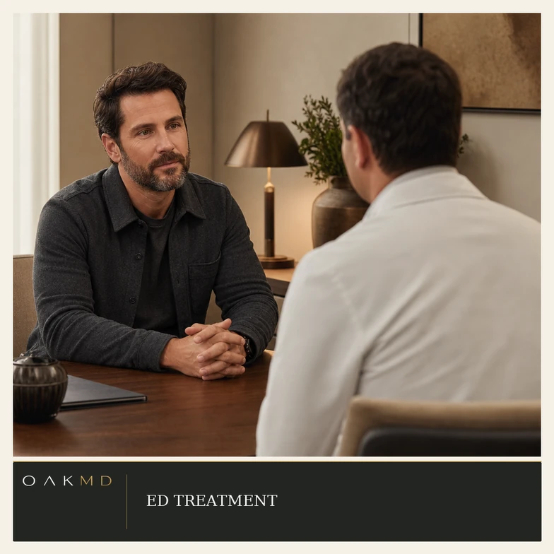ED treatment — illustrative consultation scene
