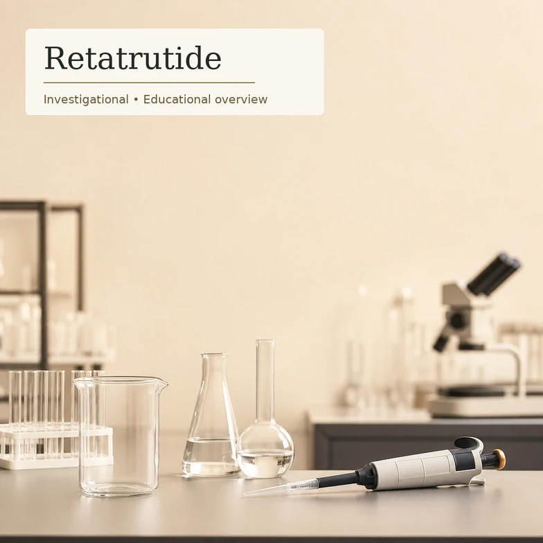 Retatrutide — illustrative research laboratory scene