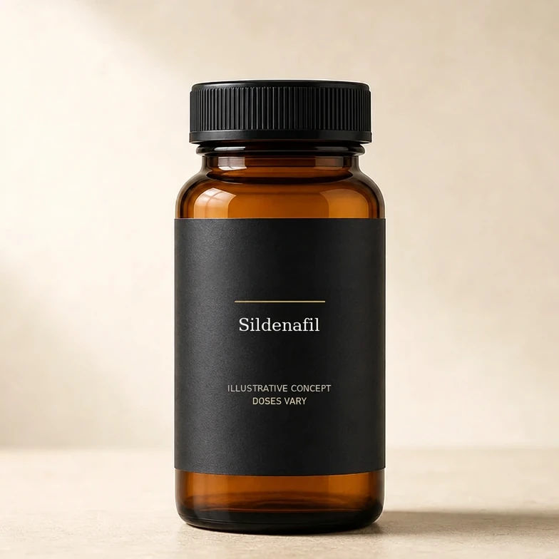 Sildenafil — illustrative medication packaging concept